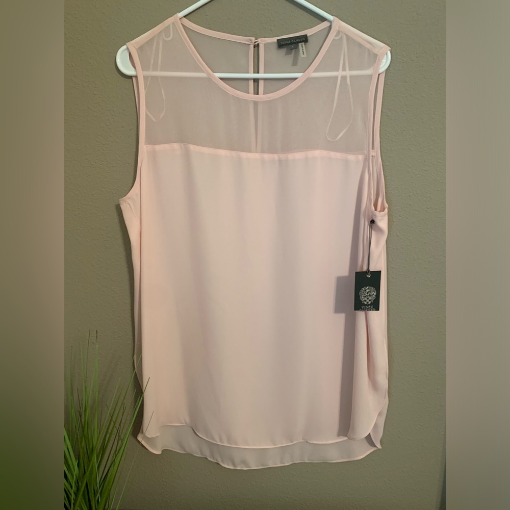 Vince Camuto Pink Sleeveless Blouse
